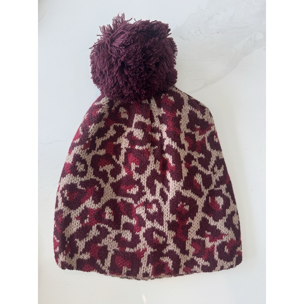 C.C Exclusives Winter Hat Burgundy Beige